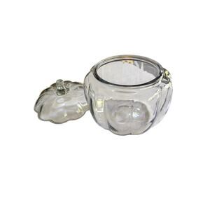 Anchor Hocking 70oz. pumpkin clear glass jar with lid Halloween Candy Storage